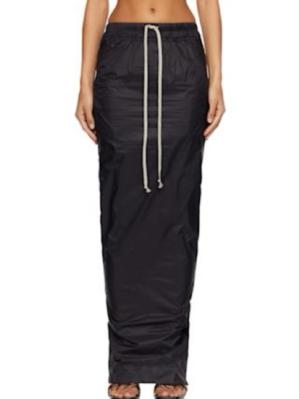 Rick Owens Black Maxi Drawstring Skirt